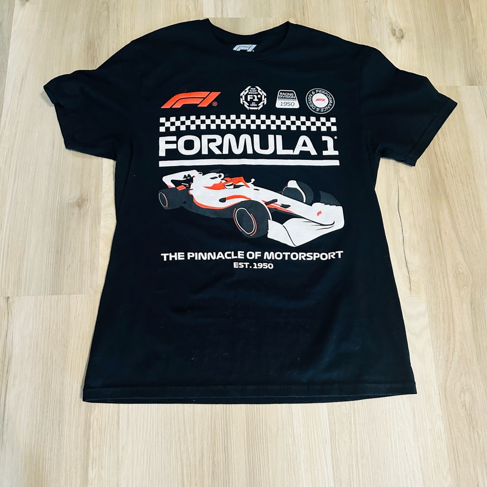 Hybrid Apparel Black Formula 1 Graphic Tee